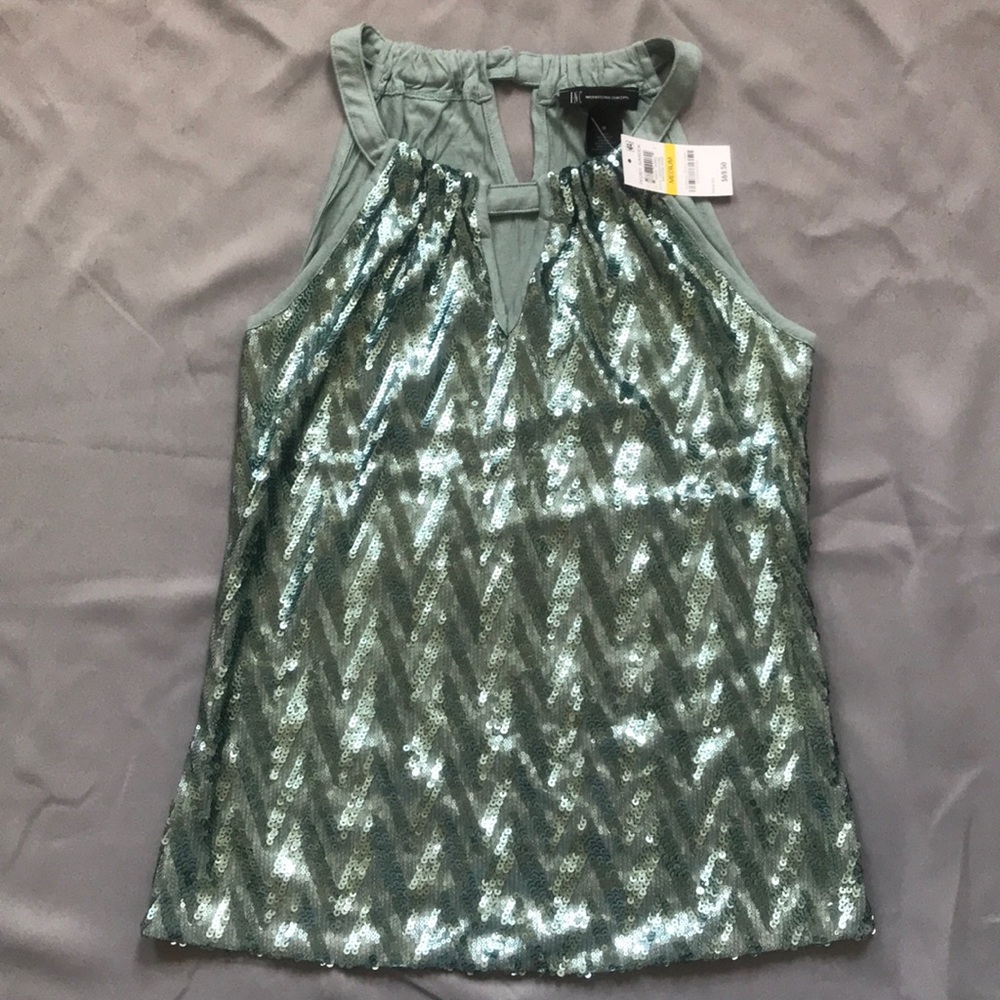 INC Macy’s Sequin Halter w/keyhole
